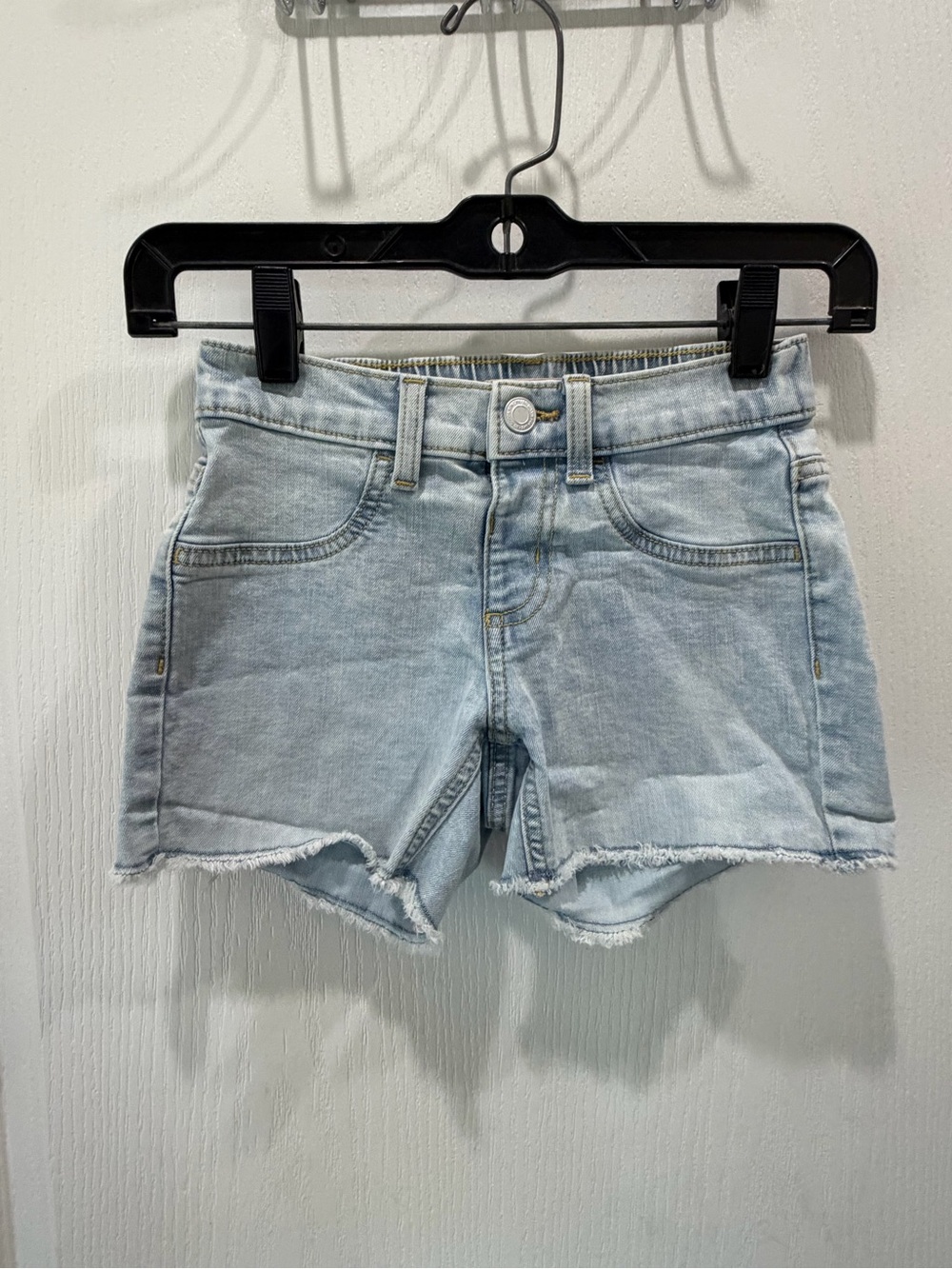 SO Light Blue Denim Frayed Hem Kids Shorts